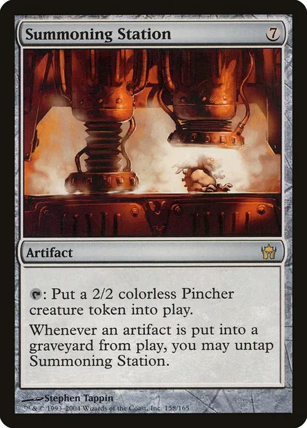 Poste d'invocation, carte Magic 5DN 158 — extension La Cinquième Aube