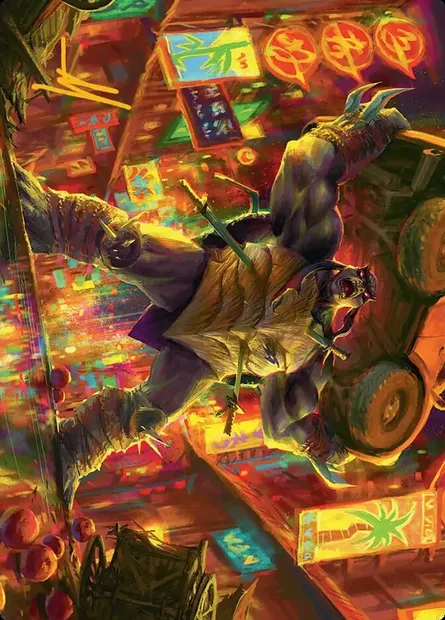 Slash, Reptile Rampager // Slash, Reptile Rampager, carte Magic ATMT 10 — extension Teenage Mutant Ninja Turtles Art Series
