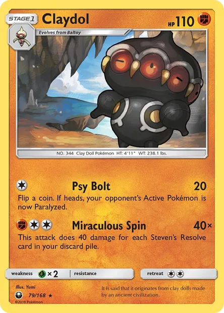 Claydol, Pokémon card CES 79 — Celestial Storm set