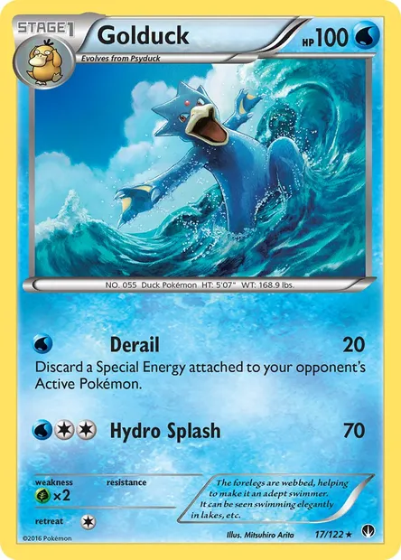 Golduck, Pokémon card BKP 17 — BREAKpoint set