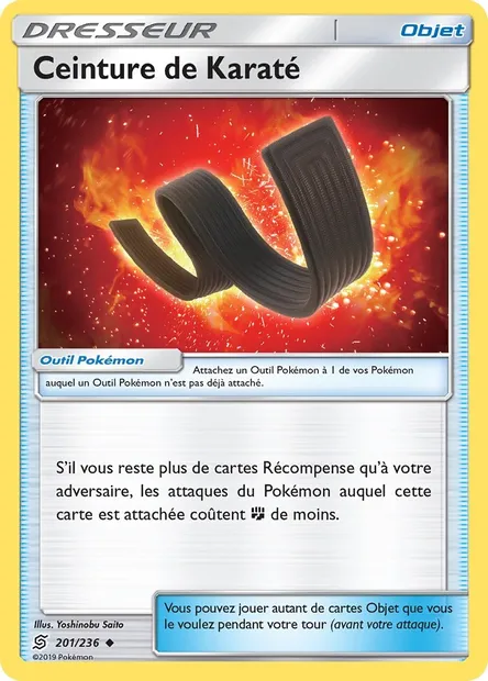 Ceinture de Karaté, carte Pokémon UNM 201 — extension Harmonie des Esprits