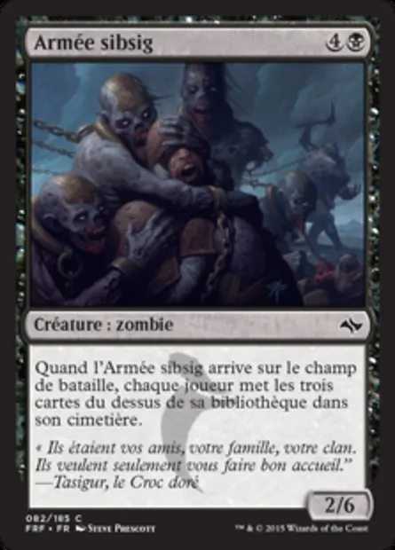 Armée sibsig, carte Magic FRF 82 — extension Destin reforgé