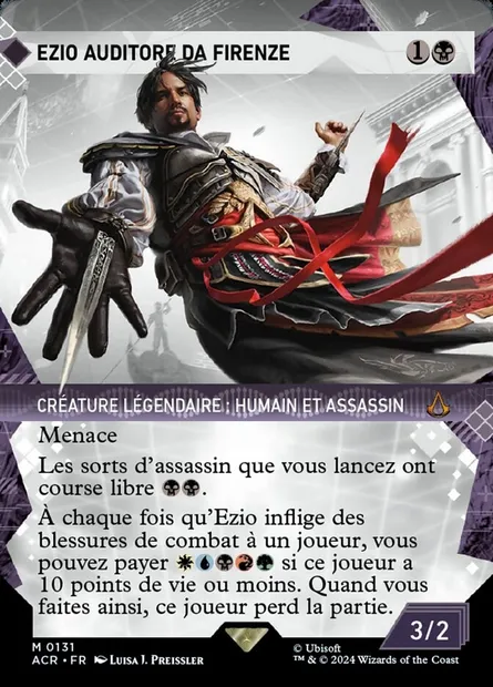 Ezio Auditore da Firenze, carte Magic ACR 131 — extension Assassin's Creed