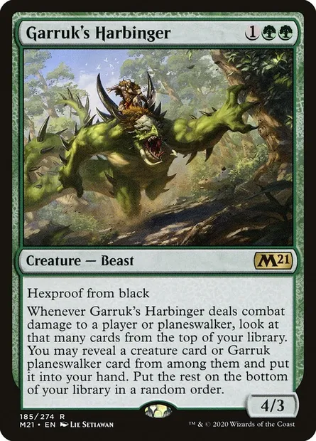 Garruk's Harbinger, Magic card M21 185 — Core Set 2021 set