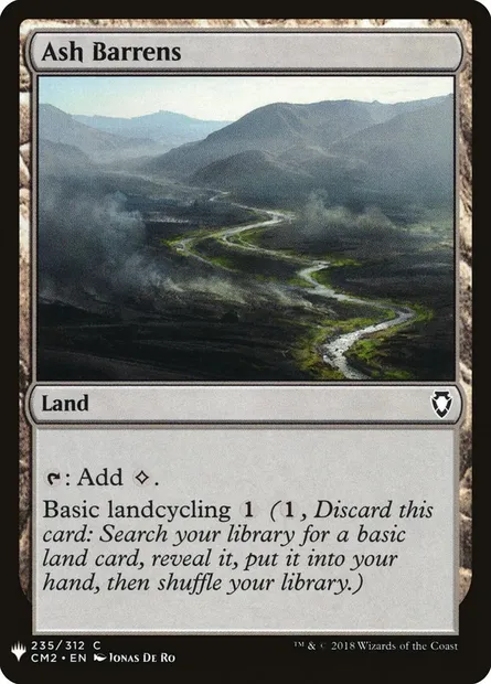 Ash Barrens, Magic card PLST CM2-235 — The List set