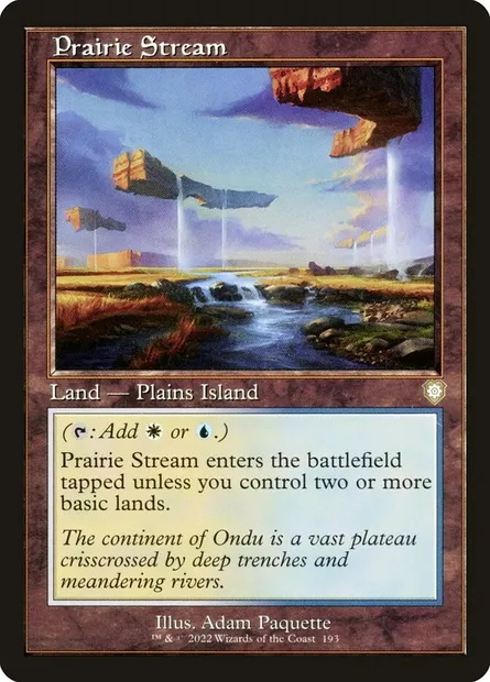 Prairie Stream, Magic card BRC 193 — The Brothers' War Commander set