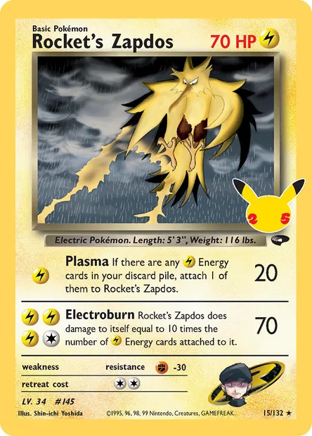 Électhor de Rocket, carte Pokémon CEL CC007 — extension Célébrations