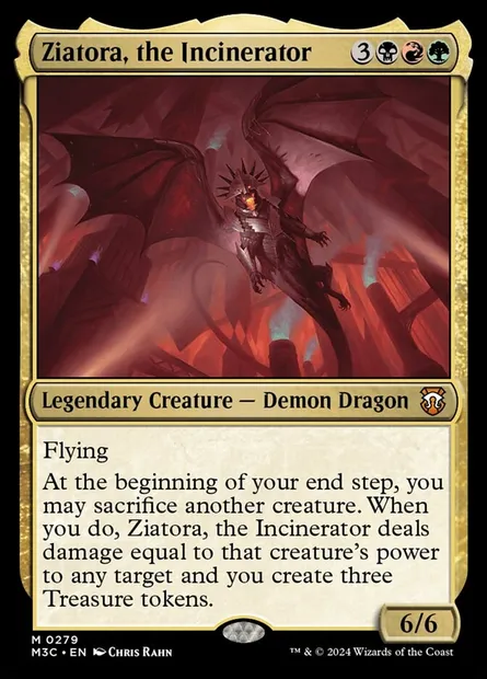 Ziatora, the Incinerator, Magic card M3C 279 — Modern Horizons 3 Commander set
