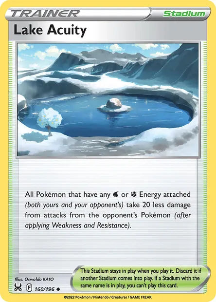 Lake Acuity, Pokémon card LOR 160 — Lost Origin set