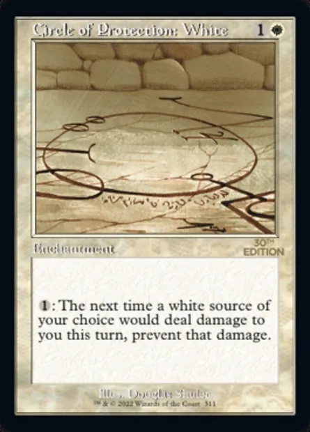 Cercle de protection : blanc, carte Magic 30A 311 — extension 30th Anniversary Edition