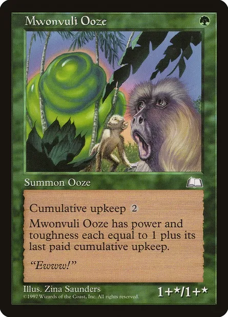 Mwonvuli Ooze, Magic card WTH 135 — Weatherlight set
