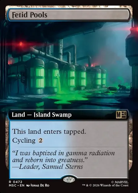 Fetid Pools, Magic card MSC 472 — Marvel Super Heroes Commander set