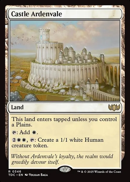 Castle Ardenvale, Magic card TDC 346 — Tarkir: Dragonstorm Commander set