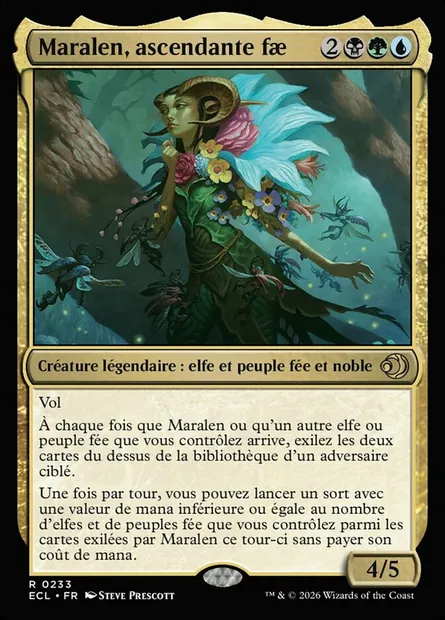 Maralen, ascendante fæ, carte Magic ECL 233 — extension Lorwyn Eclipsed