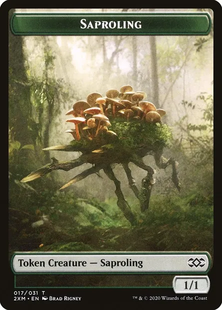 Saproling, carte Magic T2XM 17 — extension Double Masters Tokens