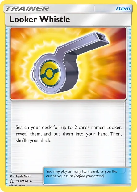 Looker Whistle, Pokémon card UPR 127 — Ultra Prism set