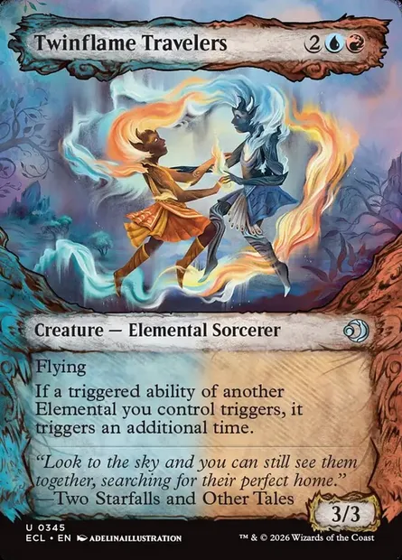 Voyageurs pyrojumeaux, carte Magic ECL 345 — extension Lorwyn Eclipsed