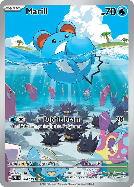 Marill, Pokémon card PAL 204 — Paldea Evolved set