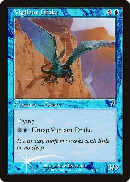 Drakôn vigilant, carte Magic 7ED 109★ — extension Septième Edition