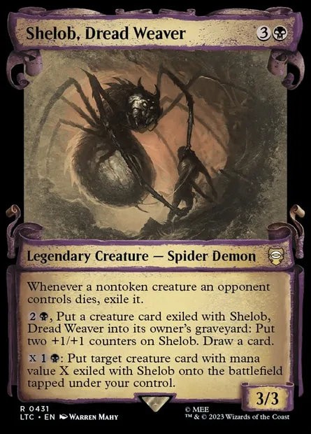 Shelob, Dread Weaver, Magic card LTC 431 — Tales of Middle-earth Commander set