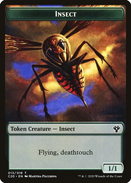 Insect, carte Magic TC20 13 — extension Commander 2020 Tokens