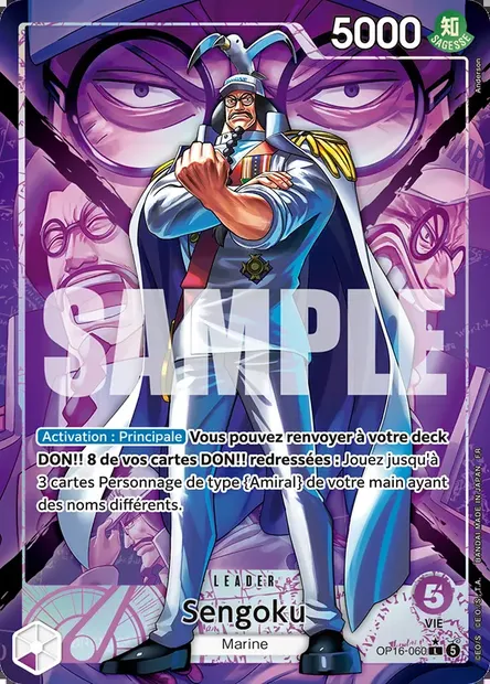 Sengoku, carte One Piece OP16-060 — extension L'HEURE DE LA BATAILLE DÉCISIVE