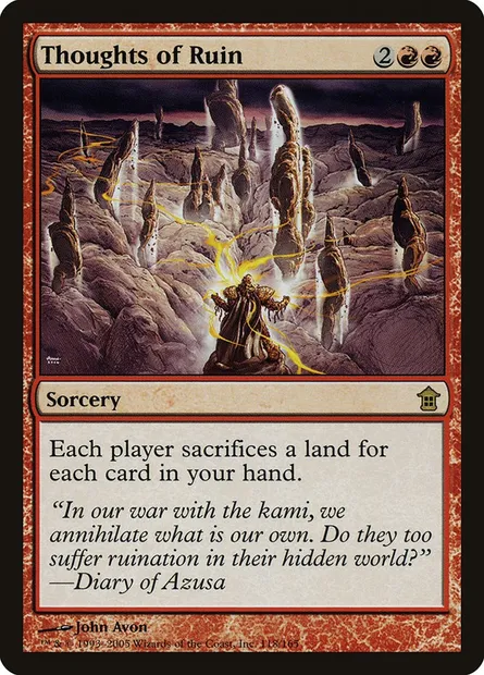 Thoughts of Ruin, Magic card SOK 118 — Saviors of Kamigawa set