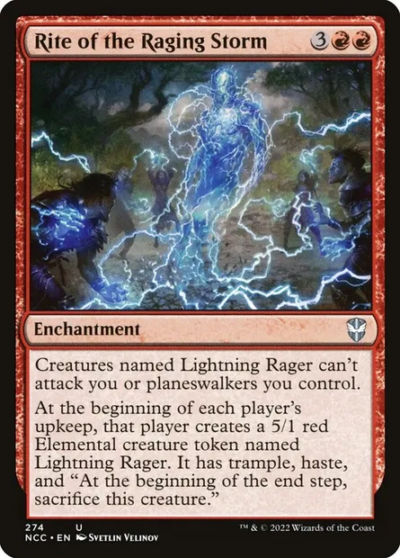 Rite of the Raging Storm, Magic card NCC 274 — New Capenna Commander set