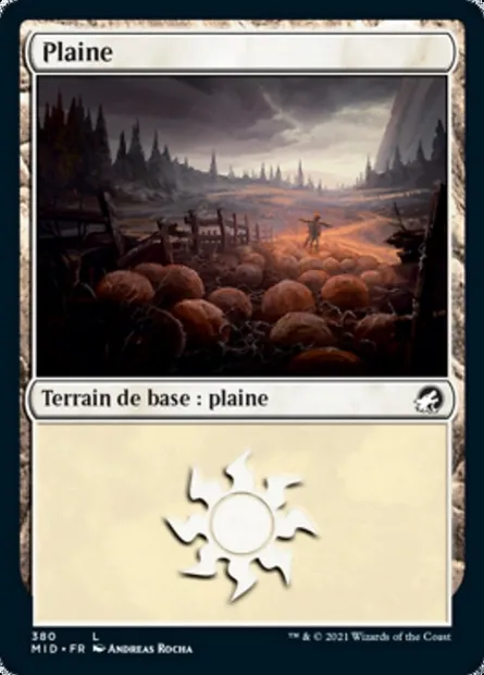 Plaine, carte Magic MID 380 — extension Innistrad : chasse de minuit