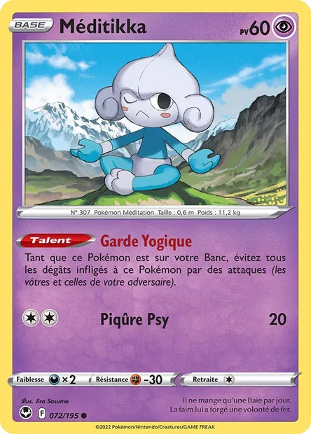 Méditikka, carte Pokémon SIT 072 — extension Tempête Argentée