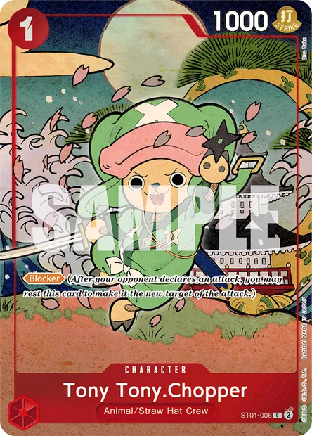 Tony Tony.Chopper, One Piece card ST01-006 — Straw Hat Crew set
