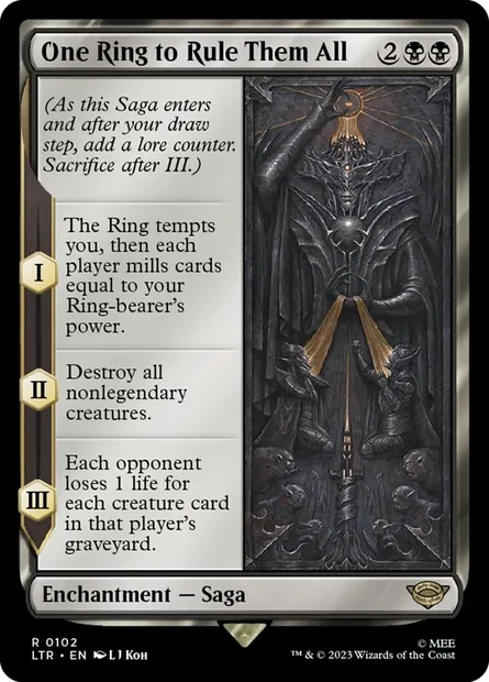 One Ring to Rule Them All, Magic card LTR 102 — The Lord of the Rings: Tales of Middle-earth set