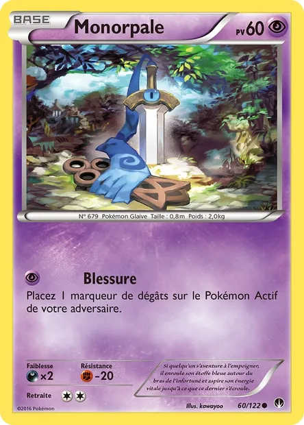 Monorpale, carte Pokémon BKP 60 — extension Rupture Turbo
