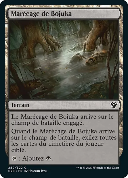 Marécage de Bojuka, carte Magic C20 259 — extension Commander 2020