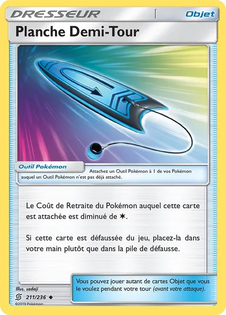 Planche Demi-Tour, carte Pokémon UNM 211 — extension Harmonie des Esprits