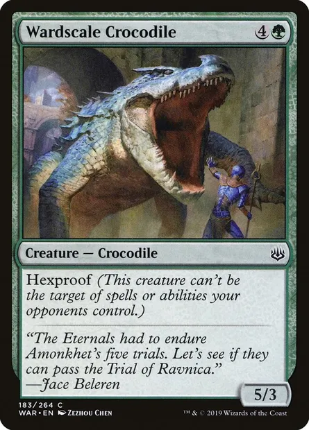 Wardscale Crocodile, Magic card WAR 183 — War of the Spark set