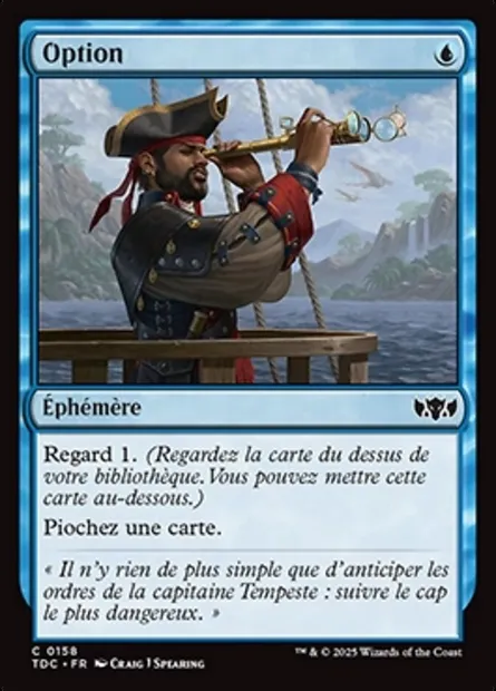 Option, carte Magic TDC 158 — extension Tarkir: Dragonstorm Commander