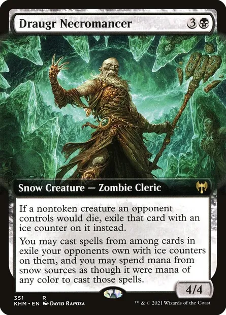 Draugr Necromancer, Magic card KHM 351 — Kaldheim set
