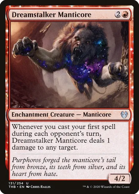 Dreamstalker Manticore, Magic card THB 131 — Theros Beyond Death set