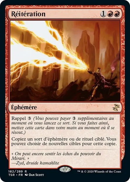 Réitération, carte Magic TSR 182 — extension Spirale Temporelle Remastered