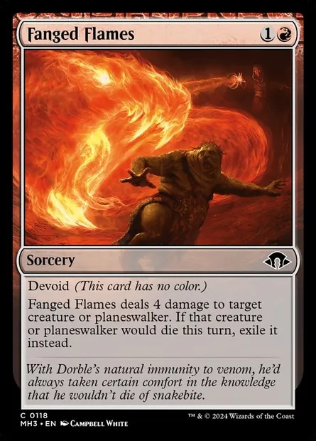 Fanged Flames, Magic card MH3 118 — Modern Horizons 3 set