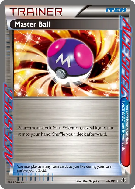 Master Ball, Pokémon card PLB 94 — Plasma Blast set