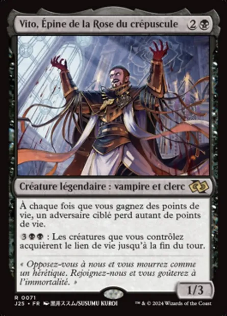 Vito, Épine de la Rose du crépuscule, carte Magic J25 71 — extension Foundations Jumpstart