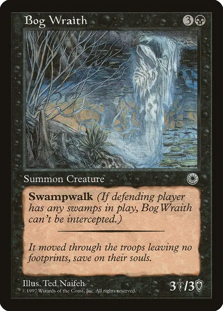 Bog Wraith, Magic card POR 83 — Portal set