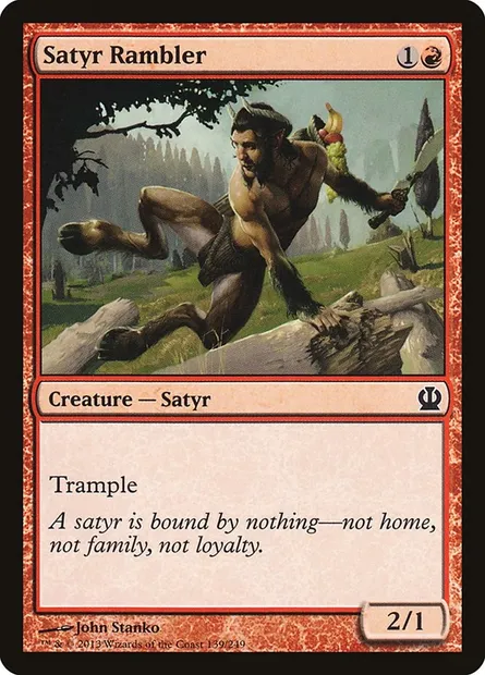 Satyr Rambler, Magic card THS 139 — Theros set