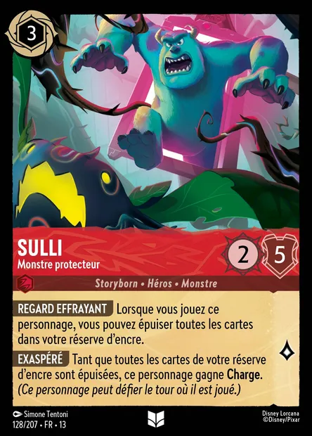 Sulli - Monstre protecteur, carte Disney Lorcana CH13-128 — extension Invasion Epineuse!