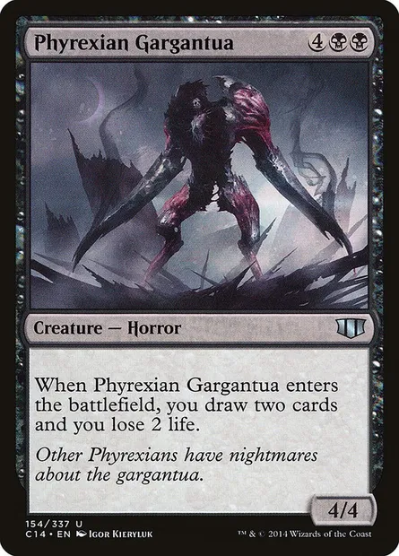 Phyrexian Gargantua, Magic card C14 154 — Commander 2014 set