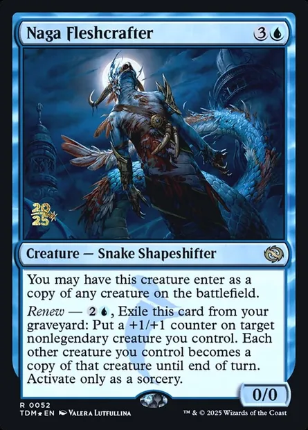 Naga Fleshcrafter, Magic card PTDM 52s — Tarkir: Dragonstorm Promos set