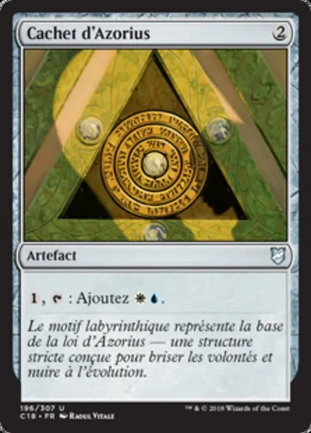 Cachet d'Azorius, carte Magic C18 196 — extension Commander 2018