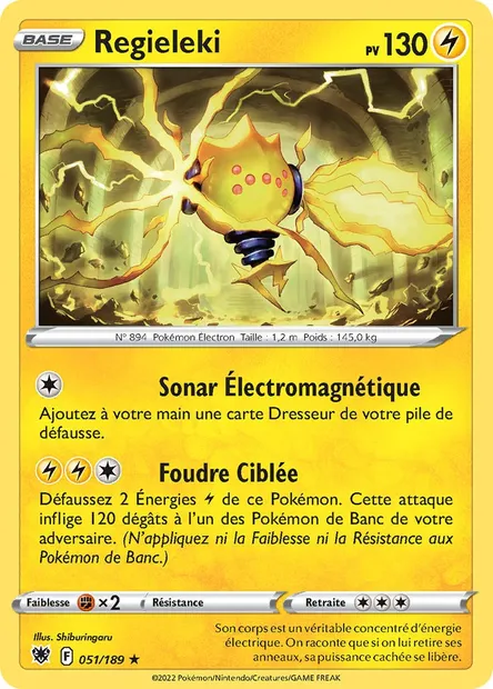 Regieleki, carte Pokémon ASR 051 — extension Astres Radieux